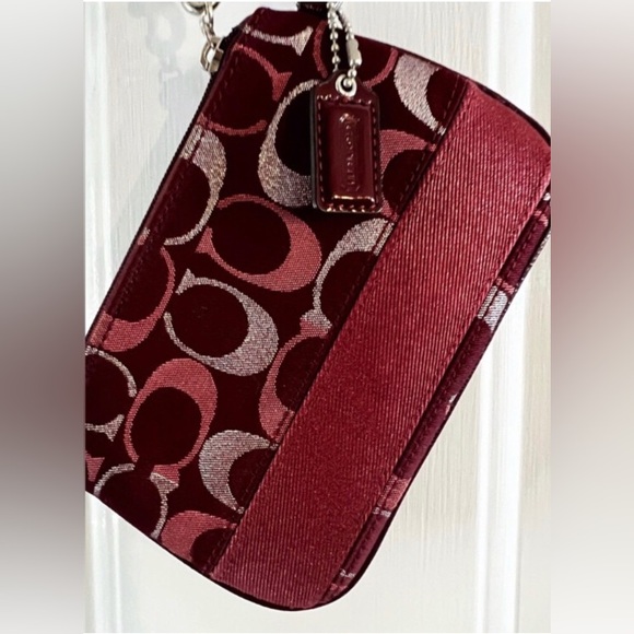 🎉HP🎉Coach Rare Signature 2-In-1 Crossbody 3-Tone Ox Blood Patton Leather Purse - Picture 16 of 17